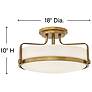 3_Hinkley Harper 18" Wide Heritage Brass Ceiling Light more views