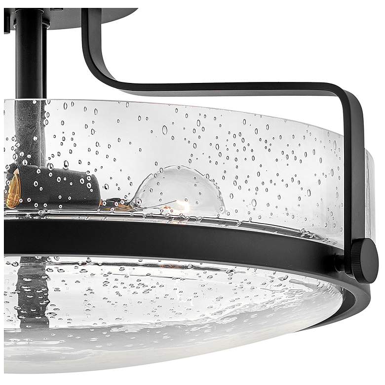 Image 3 Hinkley Harper 18"W Black Metal 3-Light LED Ceiling Light more views