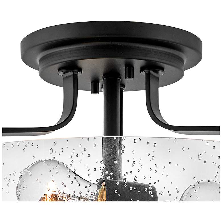 Image 4 Hinkley Harper 18"W Black Metal 3-Light LED Ceiling Light more views