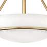 Thumbnail2 of Hinkley Hathaway 16" Heritage Brass White Glass Bowl Ceiling Light more views