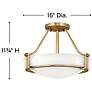Thumbnail4 of Hinkley Hathaway 16" Heritage Brass White Glass Bowl Ceiling Light more views