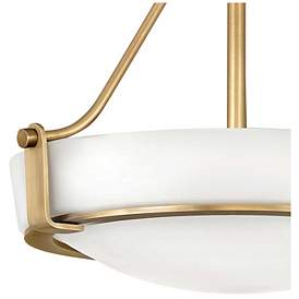 Image5 of Hinkley Hathaway 16" Heritage Brass White Glass Bowl Ceiling Light more views
