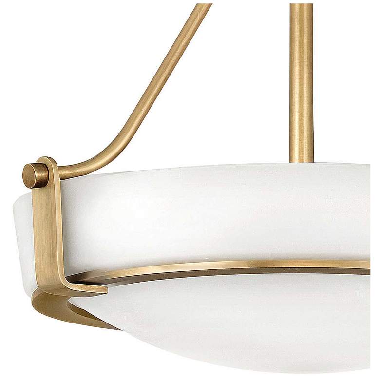 Image 5 Hinkley Hathaway 16" Heritage Brass White Glass Bowl Ceiling Light more views