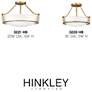 6_Hinkley Hathaway 16" Heritage Brass White Glass Bowl Ceiling Light more views