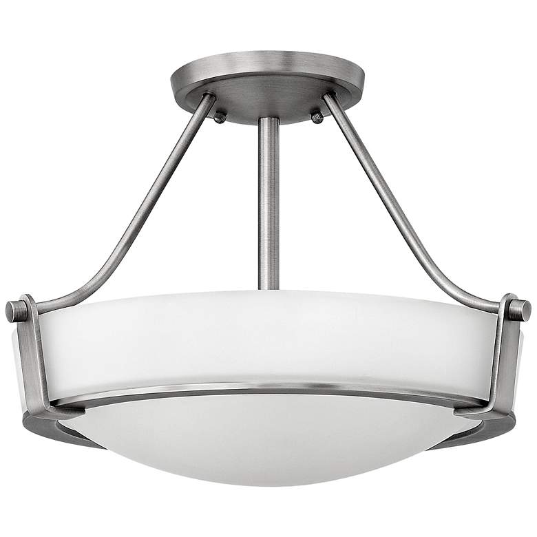 Image 2 Hinkley Hathaway 16 inch Wide Antique Nickel Ceiling Light