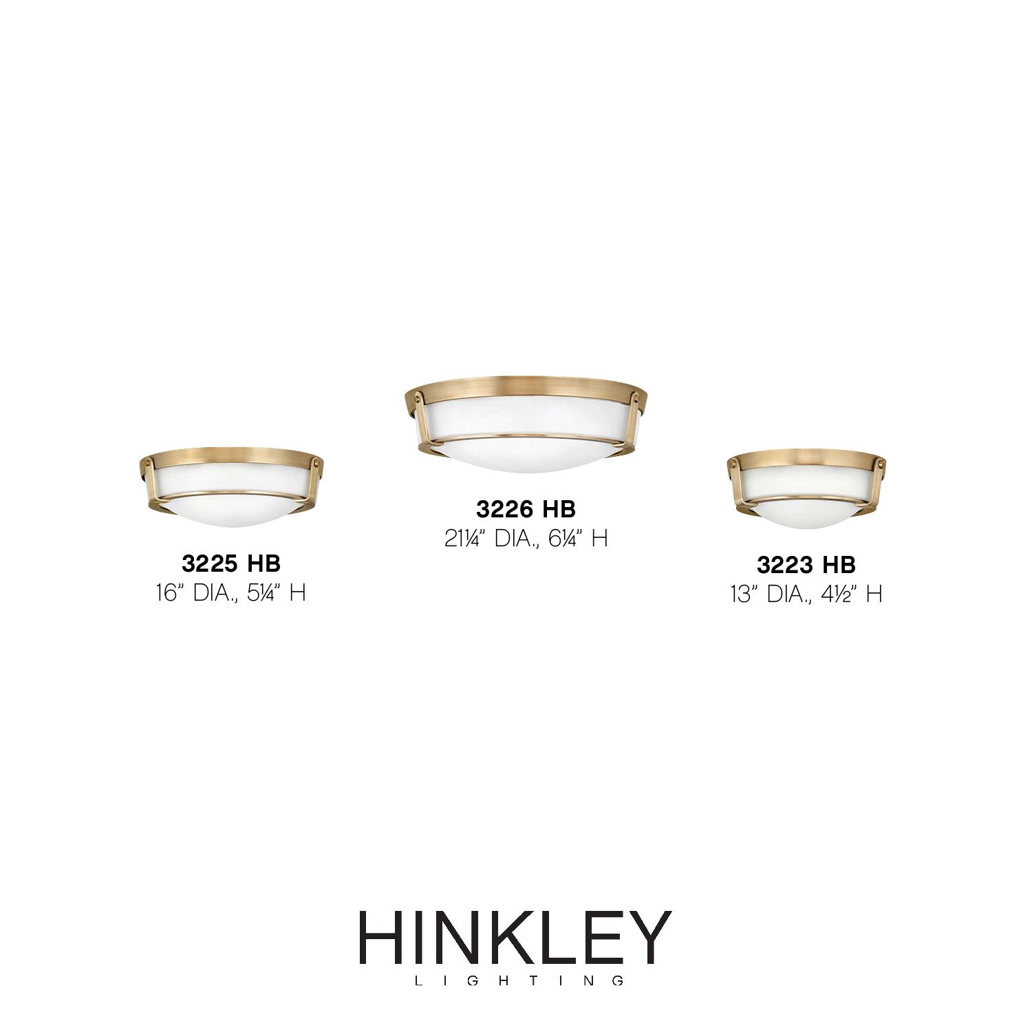 Hinkley Hathaway 16" Wide Heritage Brass Ceiling Light