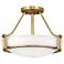 Hinkley Hathaway 16" Wide Heritage Brass LED Ceiling Light