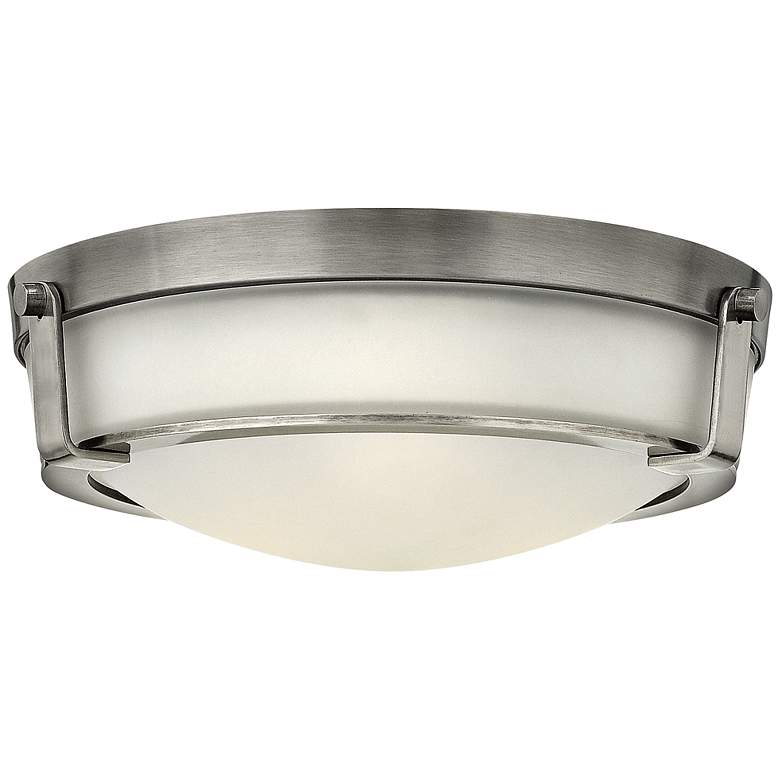 Image 1 Hinkley Hathaway 16"W Antique Nickel Etched Ceiling Light
