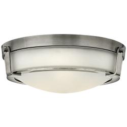 Hinkley Hathaway 16&quot;W Antique Nickel Etched Ceiling Light