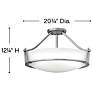 4_Hinkley Hathaway 20 3/4" Wide Glass Bowl Antique Nickel Ceiling Light more views