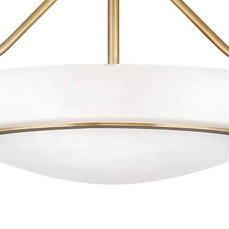 Image 2 Hinkley Hathaway 20 3/4" Wide Heritage Brass White Glass Ceiling Light more views