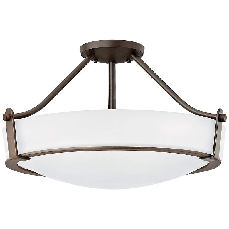 Image 2 Hinkley Hathaway 20 3/4" Wide Olde Bronze Etched Ceiling Light