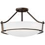 2_Hinkley Hathaway 20 3/4" Wide Olde Bronze Etched Ceiling Light