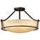 Hinkley Hathaway 20 3/4"W Olde Bronze Amber Ceiling Light