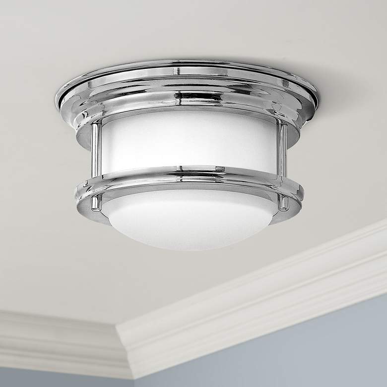 Image 1 Hinkley Hathaway 7 3/4 inch Wide LED Chrome Ceiling Light