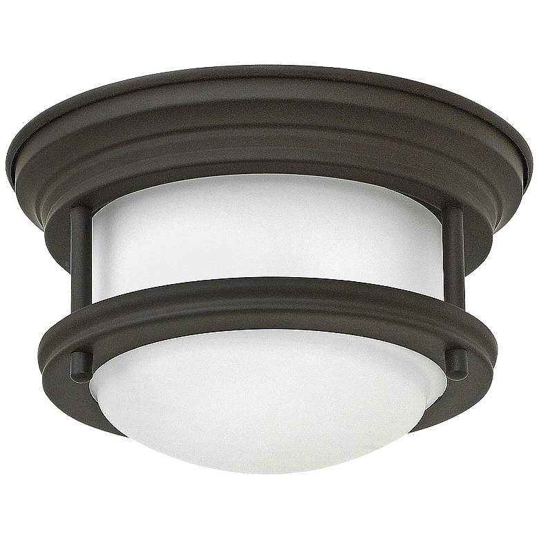 Image 2 Hinkley Hathaway 7 3/4" Wide LED Oiled Bronze Button Ceiling Light