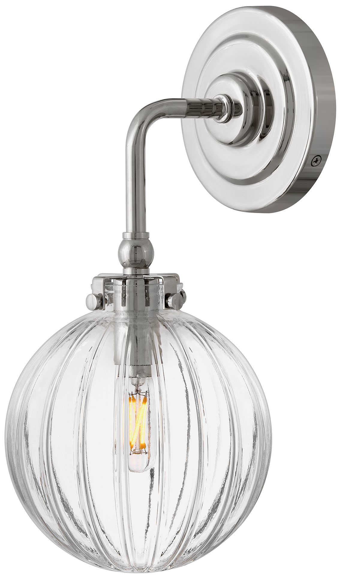 Hinkley Helene Medium Single Light Sconce 13.5" Polished Nickel