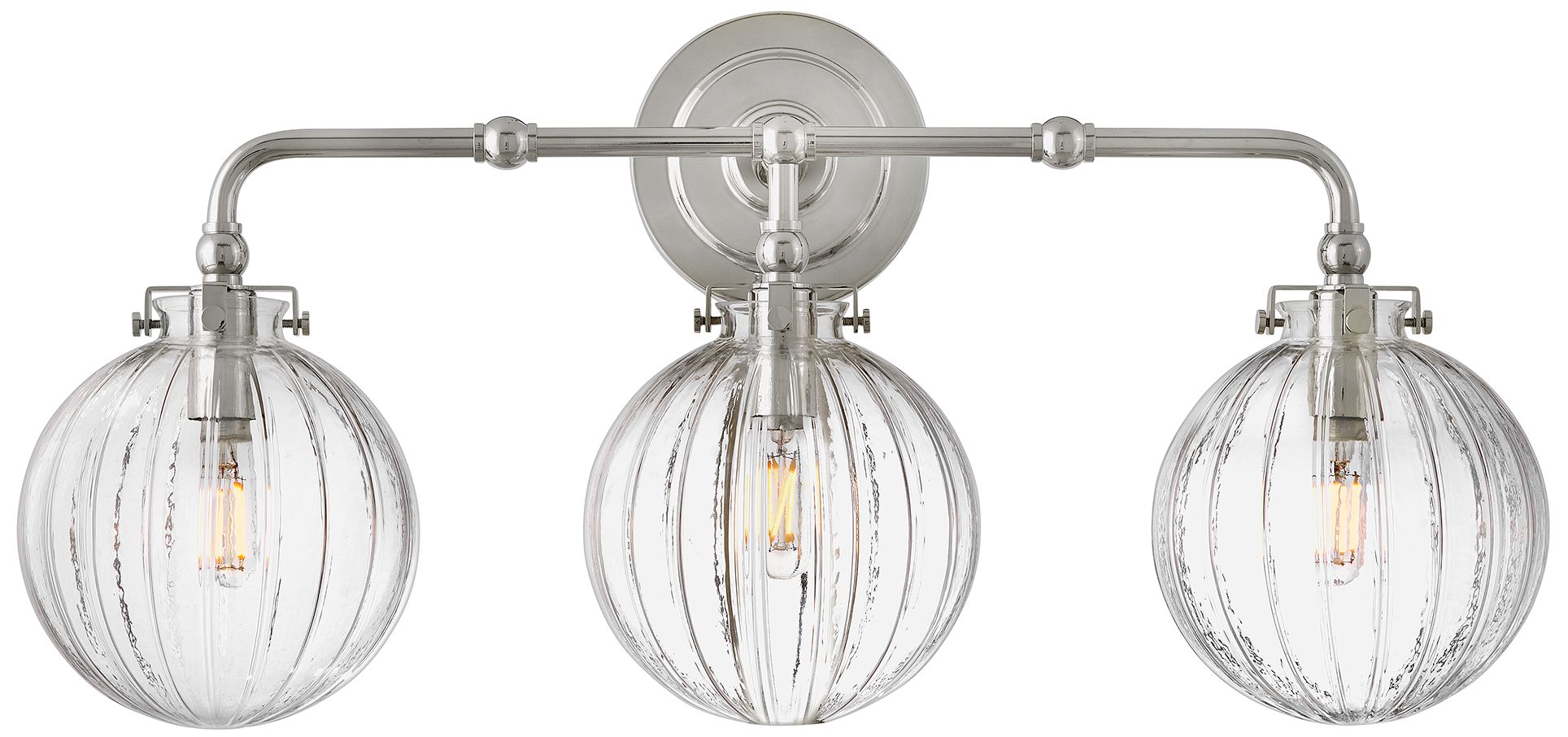 Hinkley Helene Medium Three Light Vanity 24" Polished Nickel