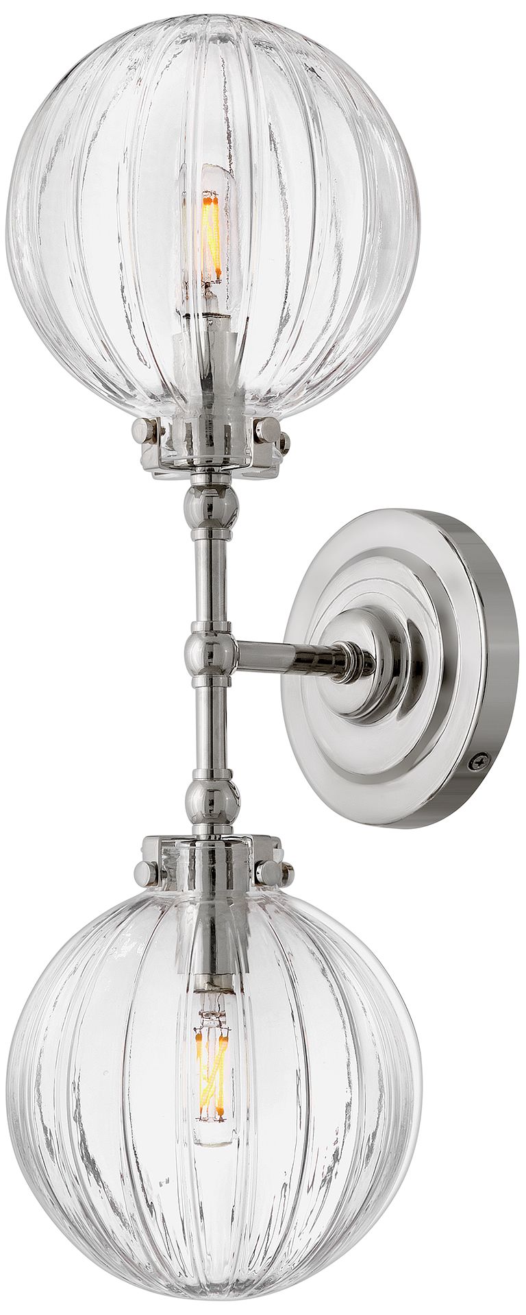 Hinkley Helene Medium Two Light Sconce 19.5" Polished Nickel