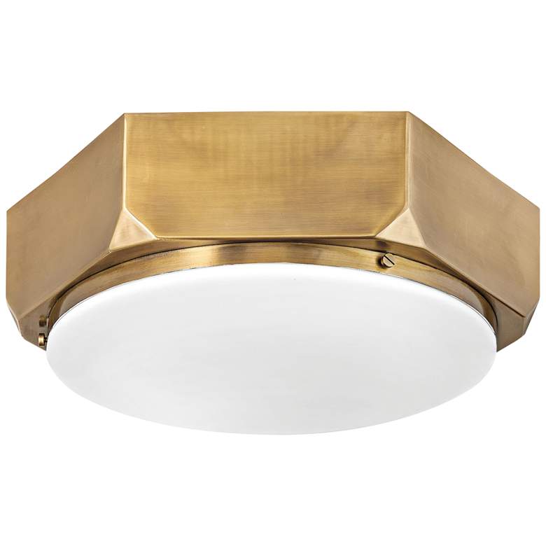 Hinkley Hex 16 inch Wide Warm Brass Ceiling Light