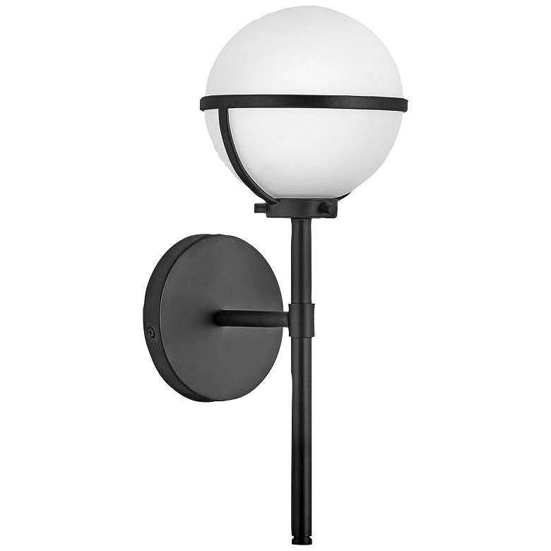 Image 1 Hinkley Hollis 16" High Black LED Wall Sconce