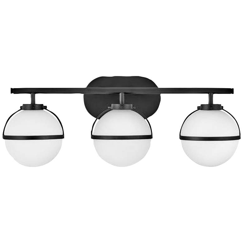 Image 1 Hinkley Hollis 24" Wide Black 3-Light LED Bath Light