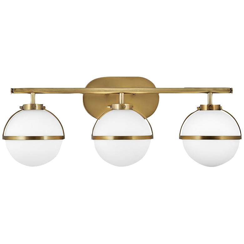Image 1 Hinkley Hollis 24" Wide Heritage Brass 3-Light LED Globe Bath Light
