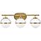 Hinkley Hollis 24" Wide Heritage Brass 3-Light LED Globe Bath Light