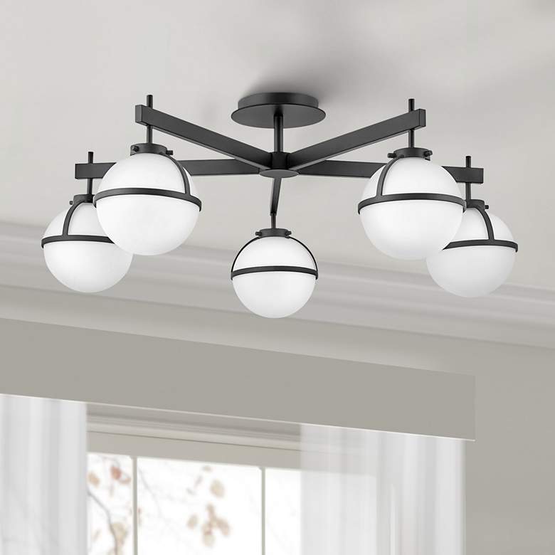 Image 1 Hinkley Hollis 32 inch Wide Black LED Ceiling Light