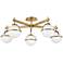 Hinkley Hollis 32" Wide Heritage Brass LED Ceiling Light