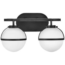 Hinkley Hollis 9 1/4" High Black 2-Light LED Wall Sconce