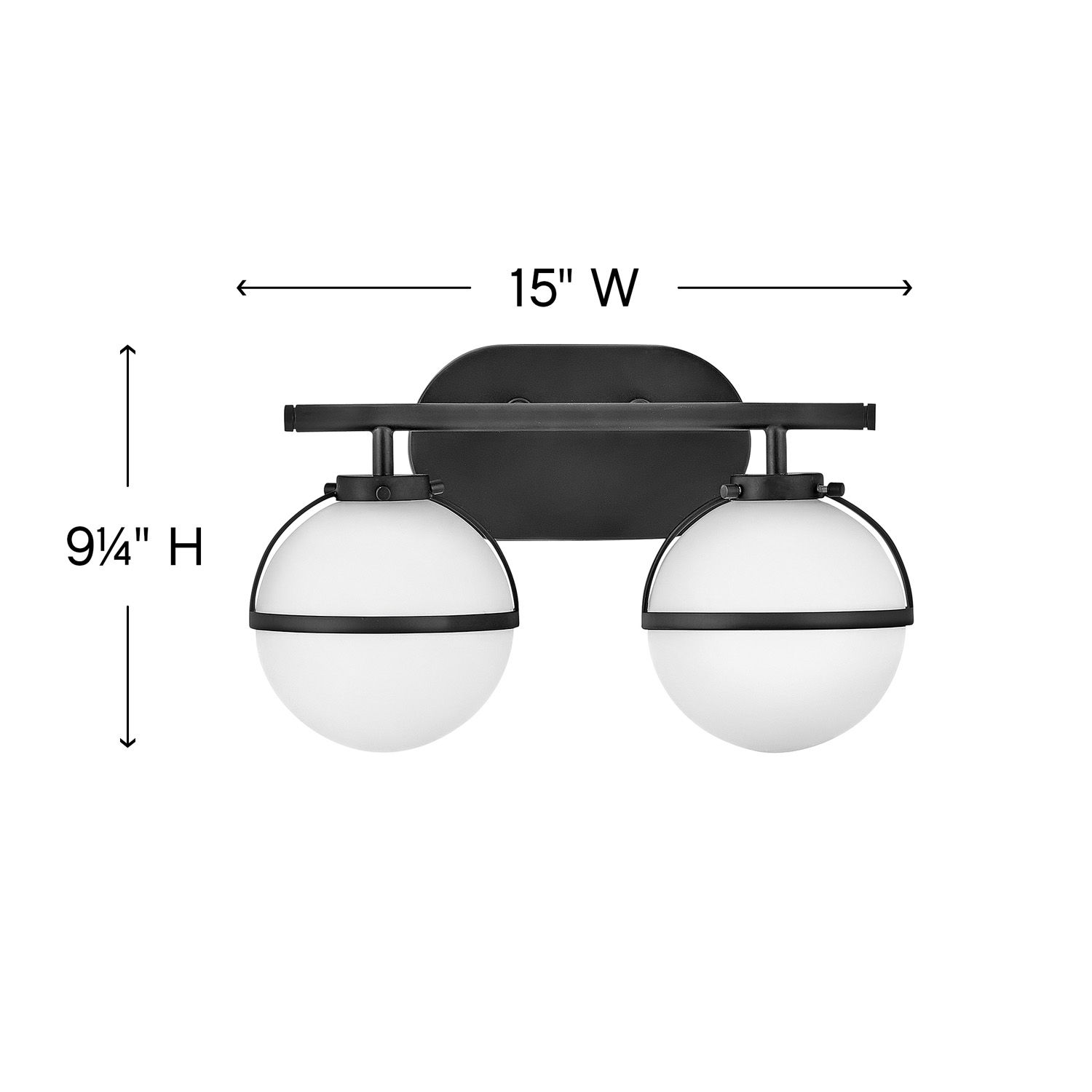 Image 3 Hinkley Hollis 9 1/4" High Black 2-Light LED Wall Sconce more views