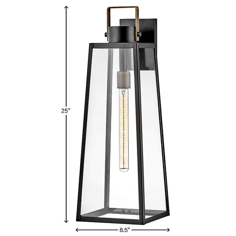 Image 7 Hinkley Hugh 25" High Black Trapezoidal Outdoor Wall Light more views