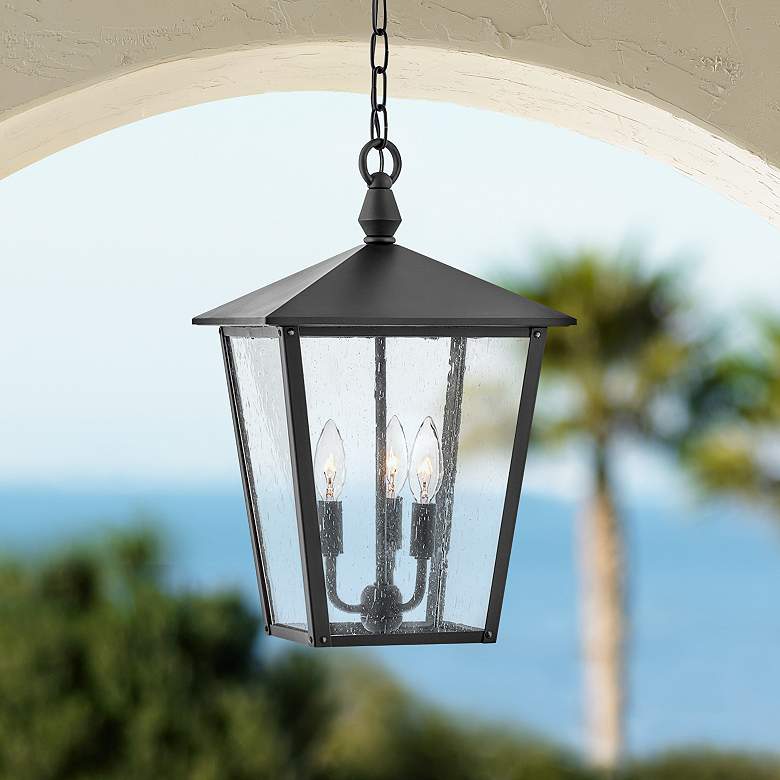 Image 1 Hinkley Huntersfield 17 3/4" High Black Outdoor Lantern Hanging Light