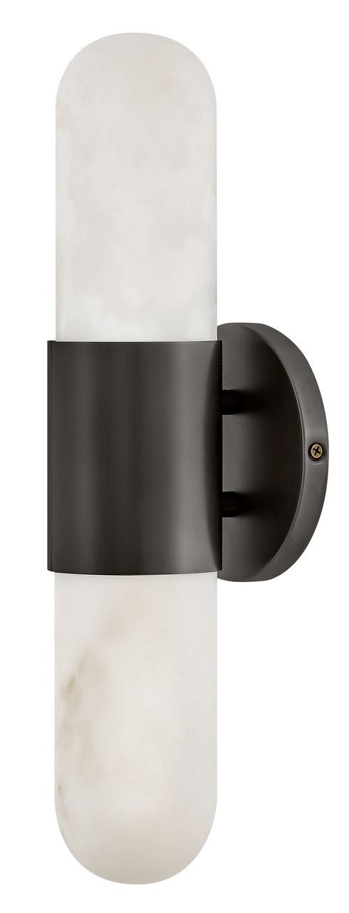 Hinkley Ibiza 16" Wide Black Oxide 2-Light LED Bath Light