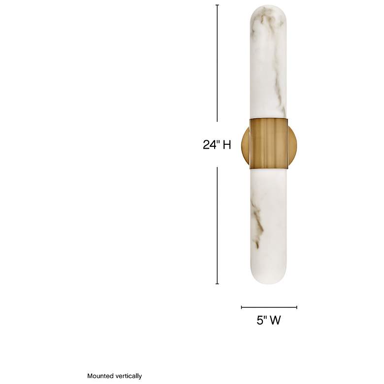 Image 3 Hinkley Ibiza 24" Wide Heritage Brass 2-Light LED Bath Light more views