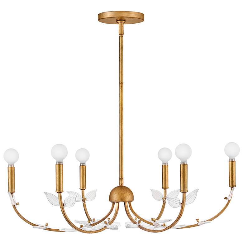 Image 2 Hinkley Interior Aliso Medium Chandelier 30" Distressed Brass more views