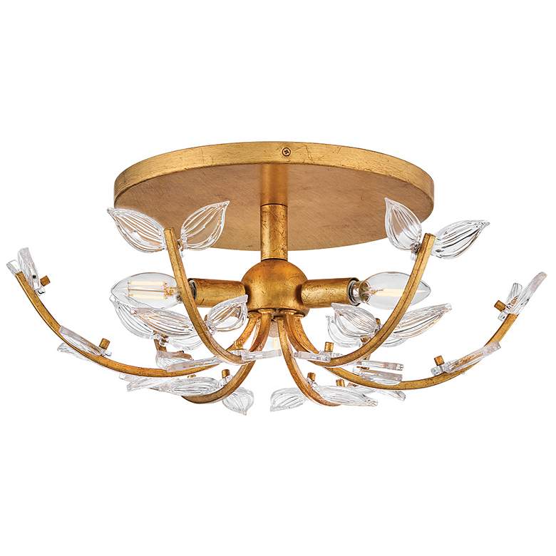 Image 1 Hinkley Interior Aliso Medium Semi Flush Mount 20" Distressed Brass
