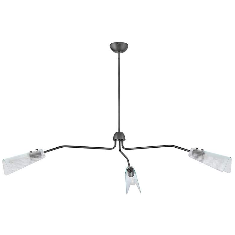 Image 2 Hinkley Interior Altman Extra Large Low Profile Chandelier 60" Gunmeta more views