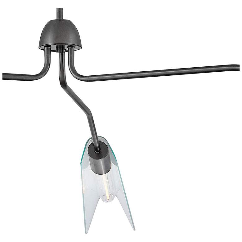 Image 5 Hinkley Interior Altman Extra Large Low Profile Chandelier 60" Gunmeta more views