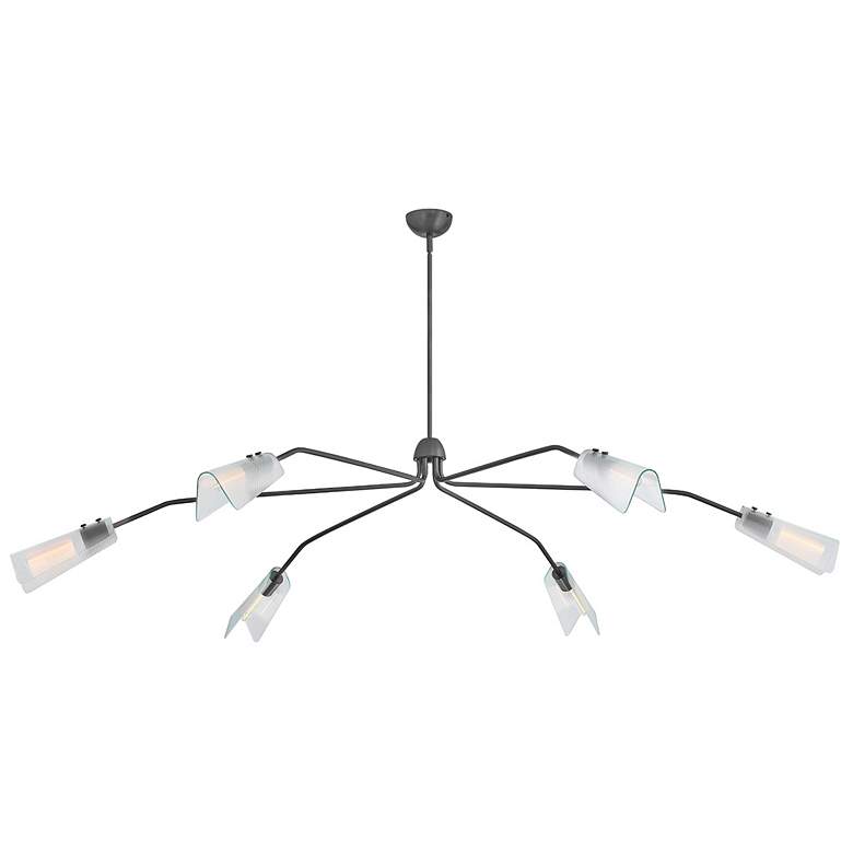 Image 1 Hinkley Interior Altman Extra Large Low Profile Chandelier 80" Gunmeta