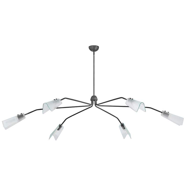 Image 2 Hinkley Interior Altman Extra Large Low Profile Chandelier 80" Gunmeta more views