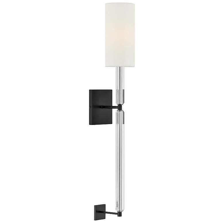 Image 1 Hinkley Interior Anika Large Single Light Sconce 4.75" Black
