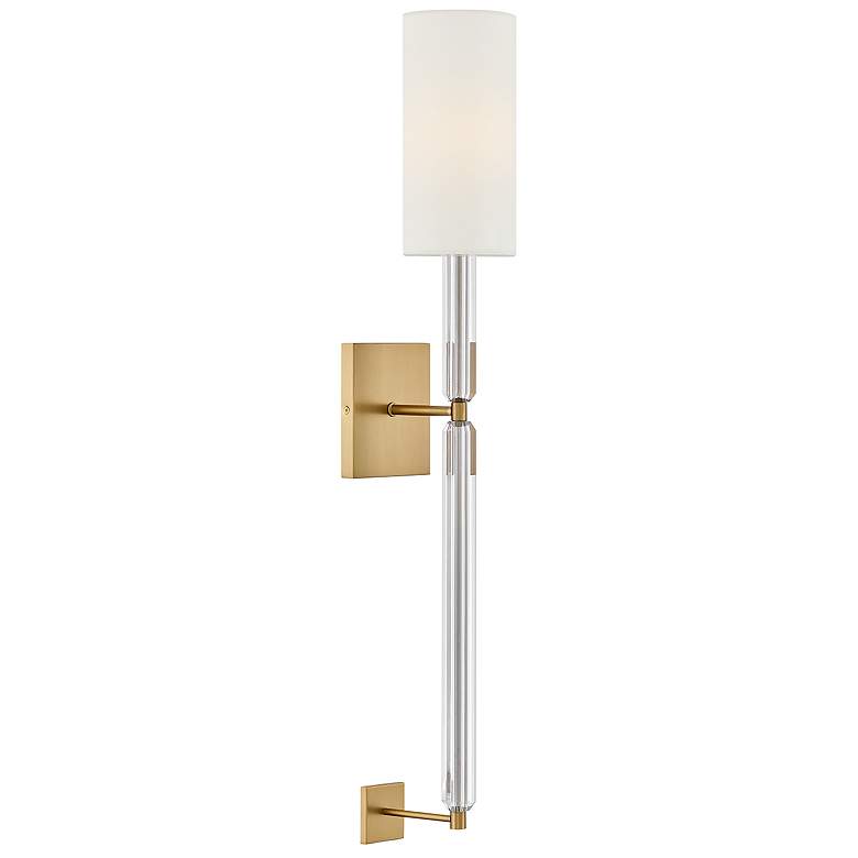 Image 1 Hinkley Interior Anika Large Single Light Sconce 4.75" Lacquered Brass