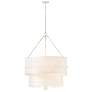 1_Hinkley Interior Baya Medium Drum Chandelier 30" Textured Plaster