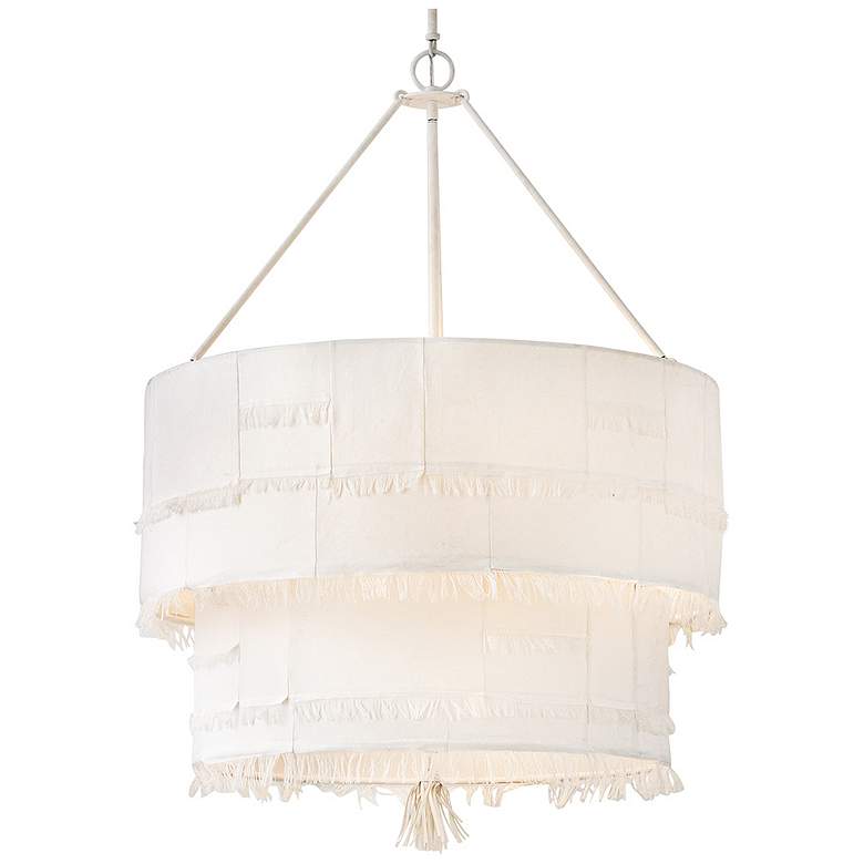 Image 2 Hinkley Interior Baya Medium Drum Chandelier 30" Textured Plaster more views