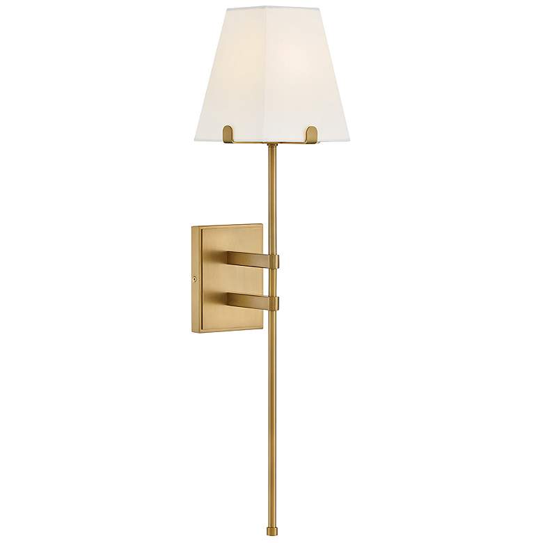 Image 1 Hinkley Interior Benton Large Single Light Sconce 6.75" Lacquered Bras