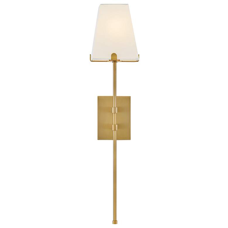 Image 5 Hinkley Interior Benton Large Single Light Sconce 6.75" Lacquered Bras more views