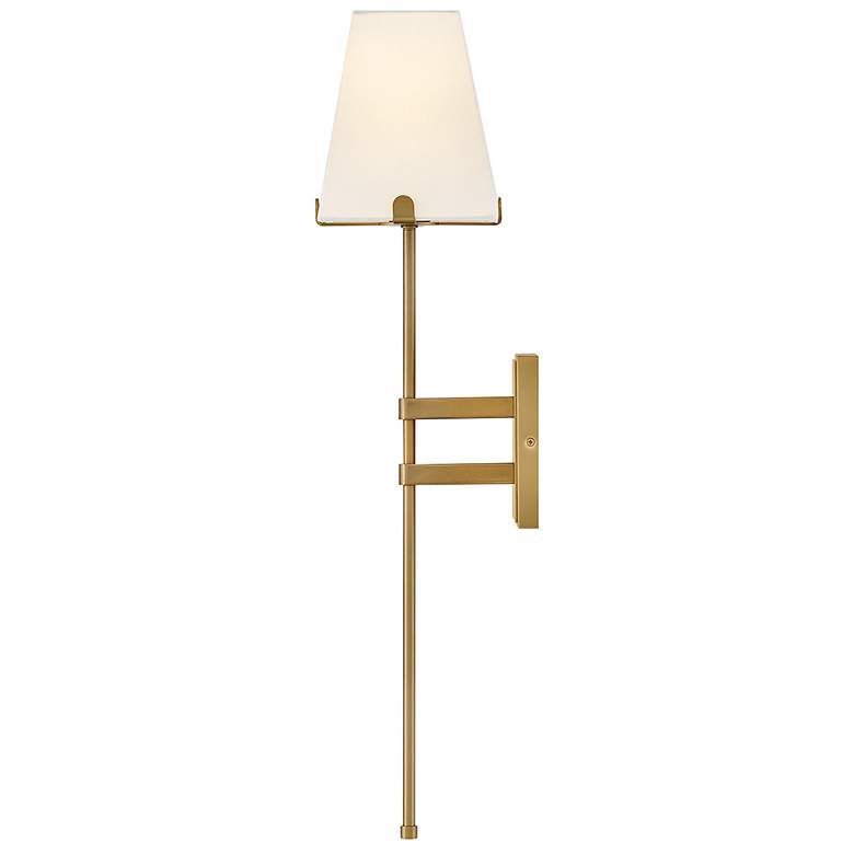 Image 6 Hinkley Interior Benton Large Single Light Sconce 6.75" Lacquered Bras more views