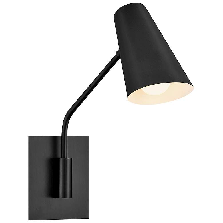 Image 1 Hinkley Interior Bray Medium Swing Arm Single Light Sconce 5.5" Black